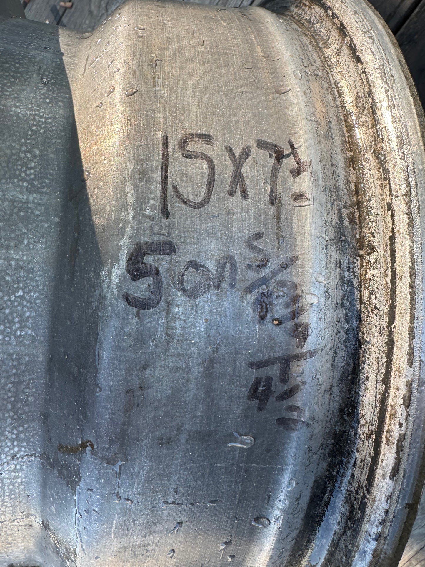 Vintage 15x7.5 E/T aluminum wheels