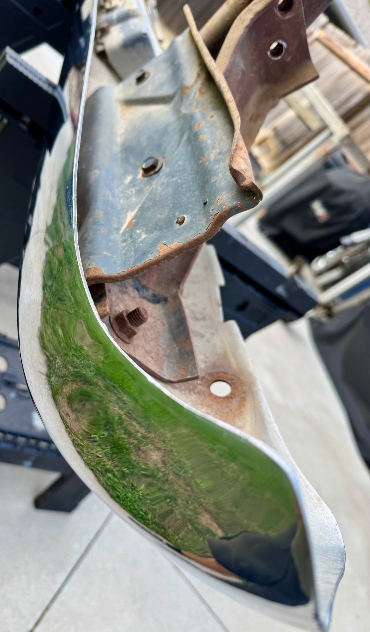 1967-87 Stepside rear bumper assembly