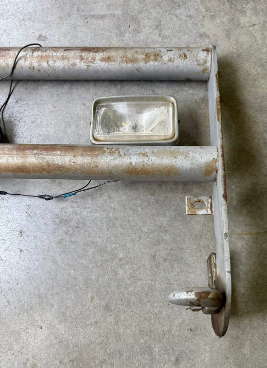 Push bar with tow hooks and lights