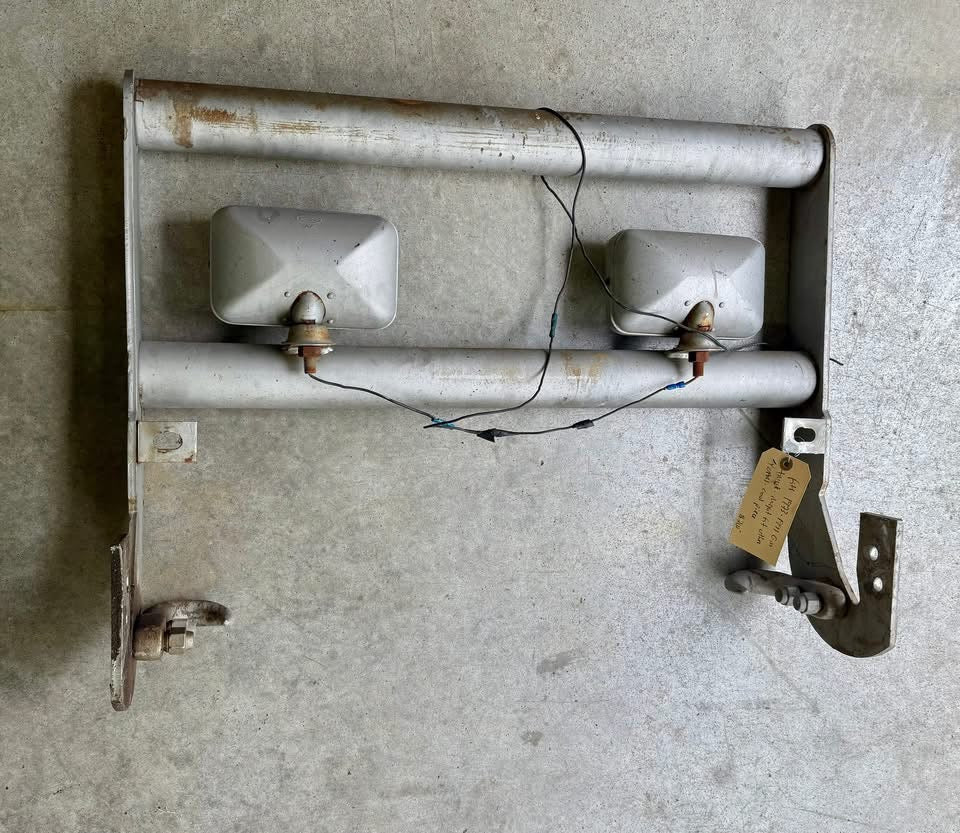 Push bar with tow hooks and lights