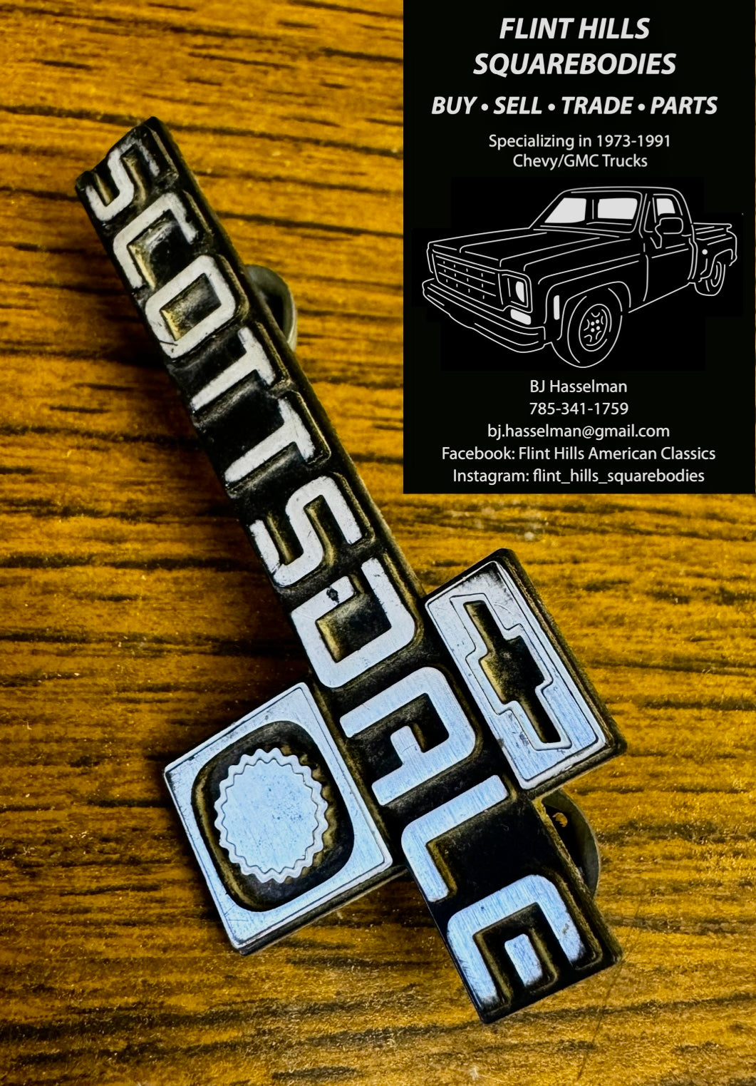 1981-87 Scottsdale dash emblem